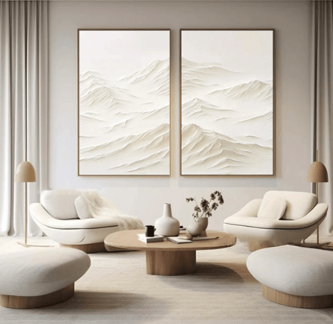 Minimalistic Balance Canvas Painting: A Closer Look at MM086